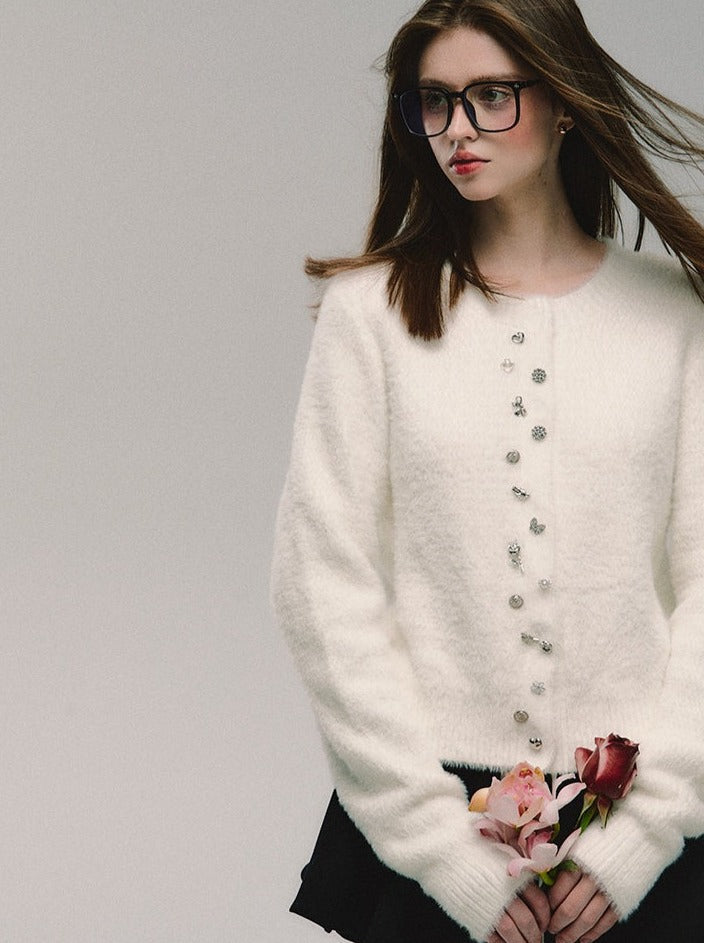 Cardigan Imitation Mink Bijou