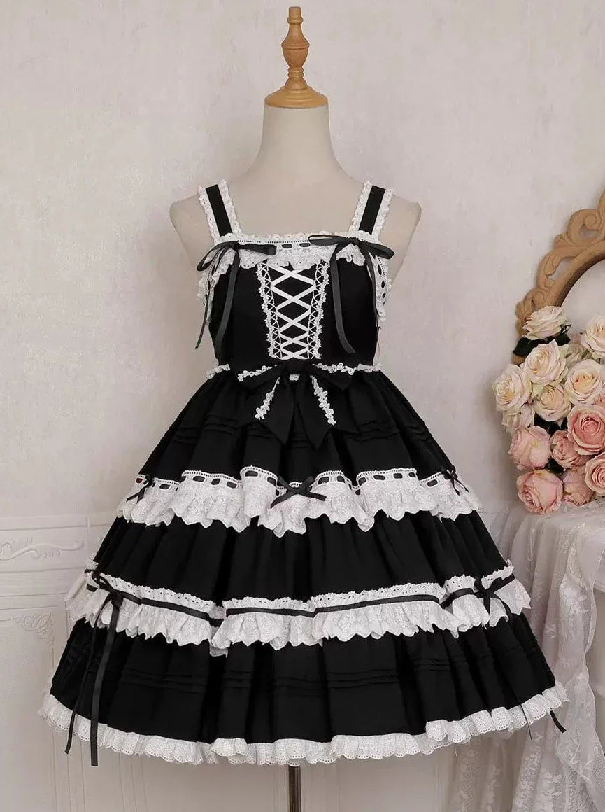 Suspender Dress Design Lace-up