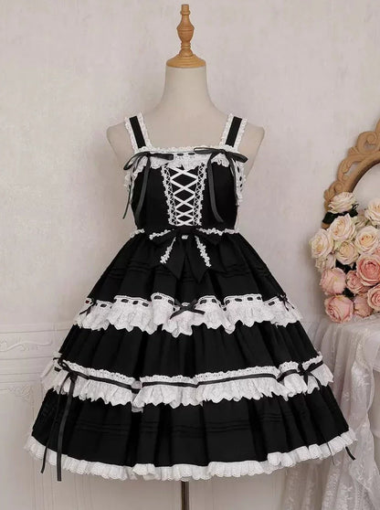 Suspender Dress Design Lace-up