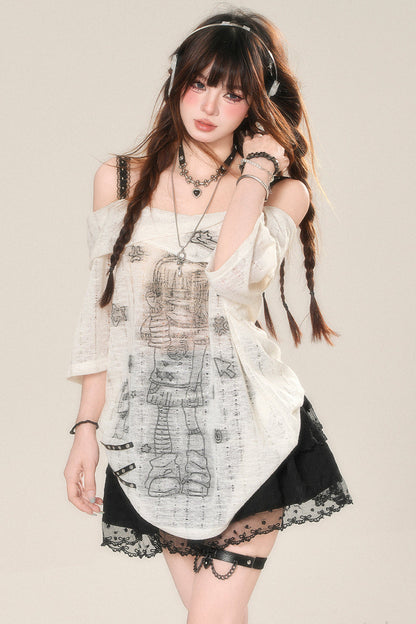 Tops Halter Over Sheer Lace