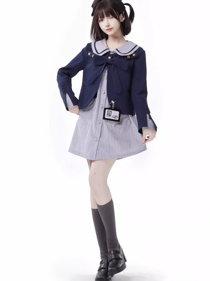 襟付きカレッジシャツ ドール哲学詩スーツ カルスカート