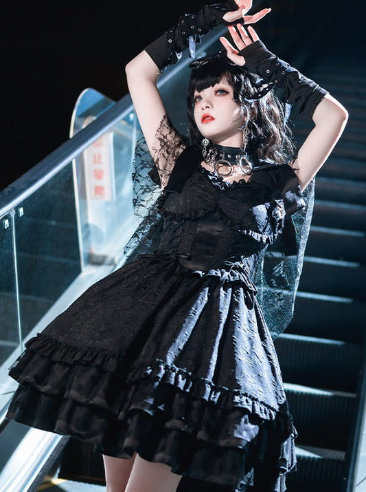 Dress Sleeve Fishbone Lolita Flying Waist
