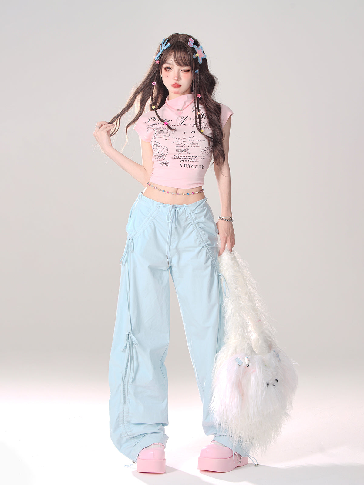 Drawstring Pants Loose Casual