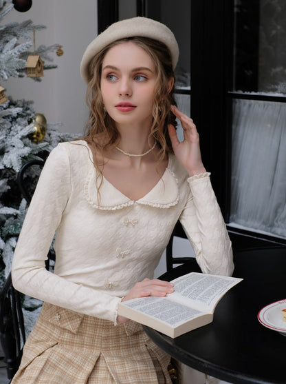 Top French Yellow Skirt Check Milkshake