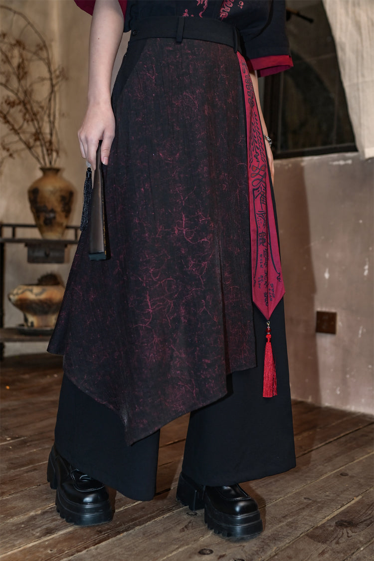 Dark Leg China Pants Wide