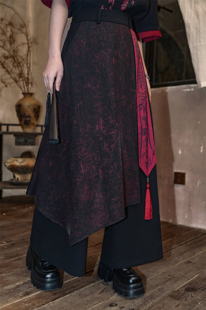 Dark Leg China Pants Wide