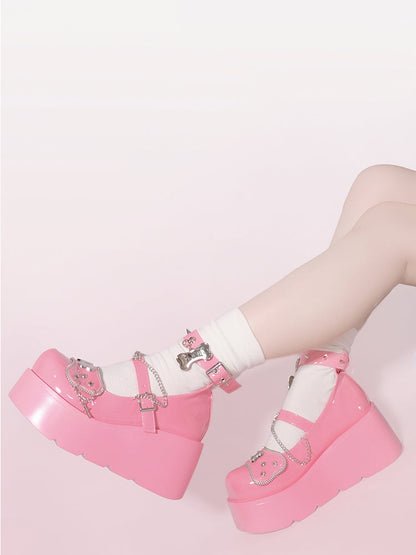 Platform Rivet Punk Bone Millennium Shoes