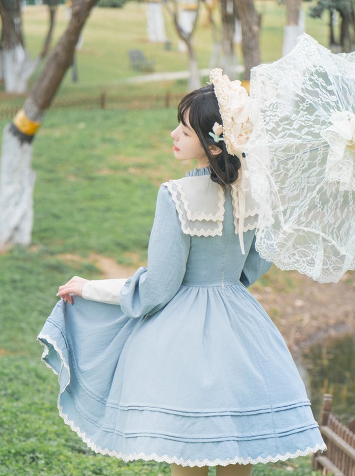 Lolita + Cover Cla Skirt Flower Dress Elegant Elegant