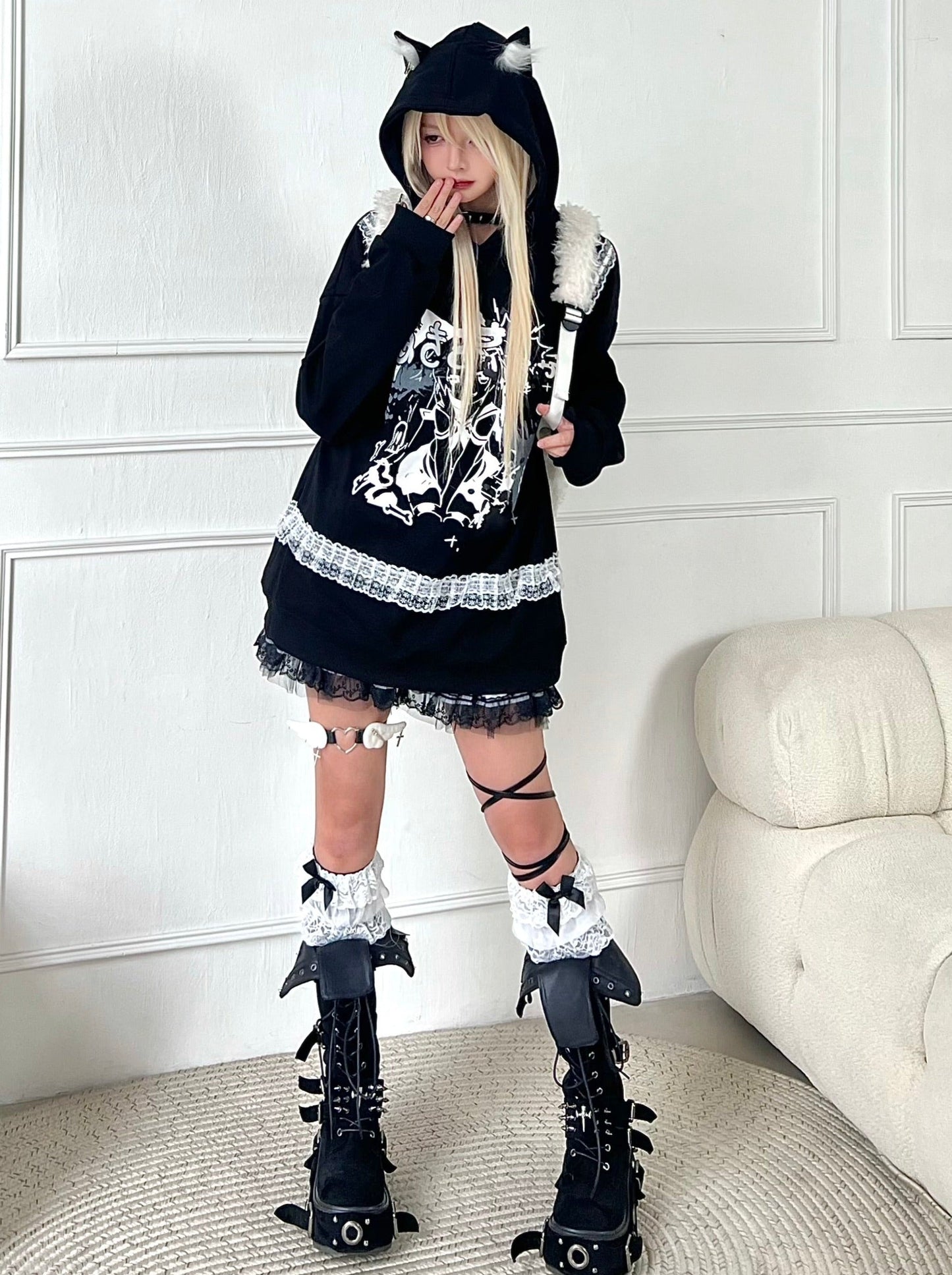 Sweat à capuche Catgirl Over Hooded