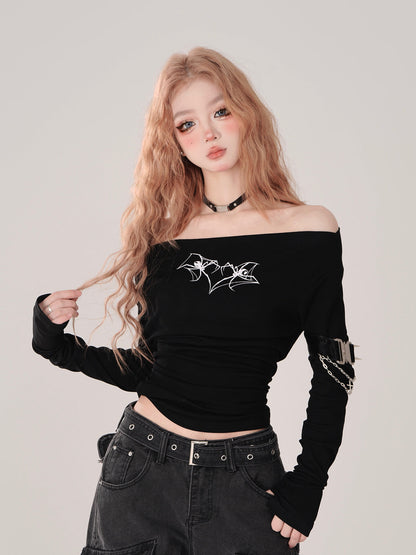 Kurze Tops Off-the-Shoulder Angel Tight