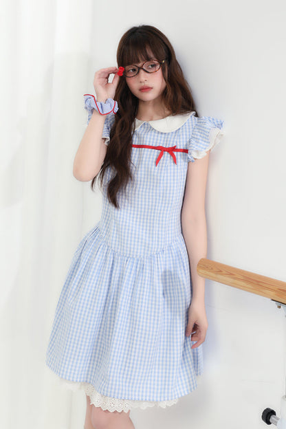 check sweet dress ribbon
