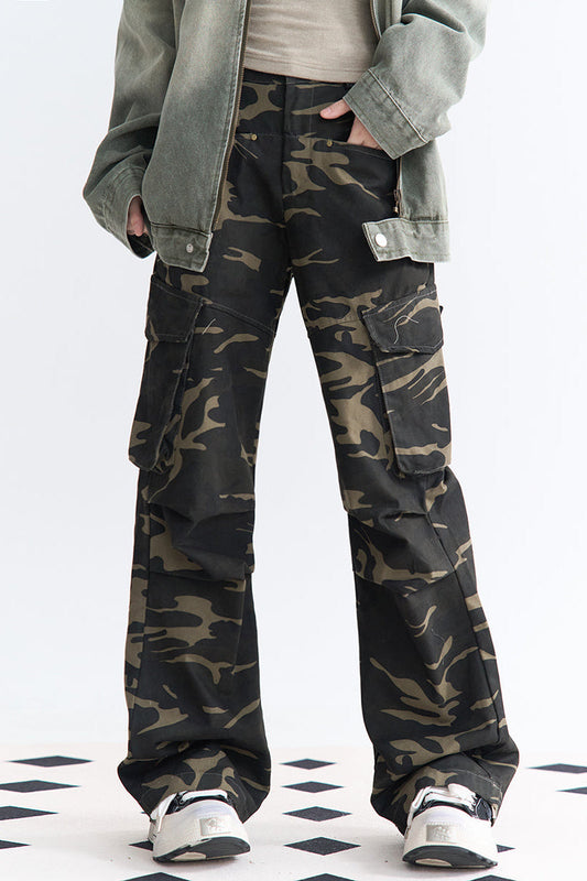 camouflage Relaxed pants fit