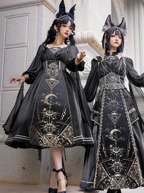 Full Sleeve Model Sheer Short Yarn Dress Shoulder + Sass + Nightmare Horus