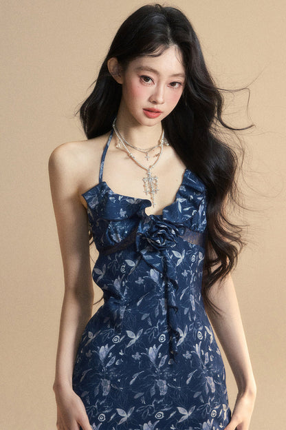 One-Shoulder Mini Dress Floral