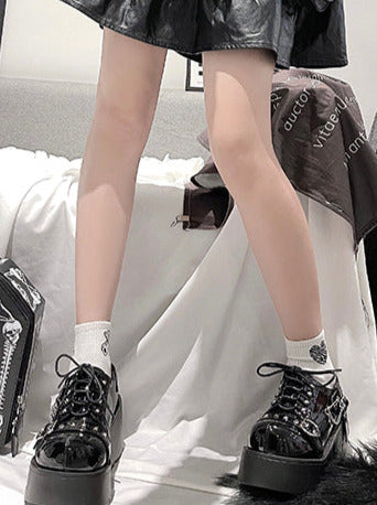 Chaussures à plateforme punk cloutées Lolita