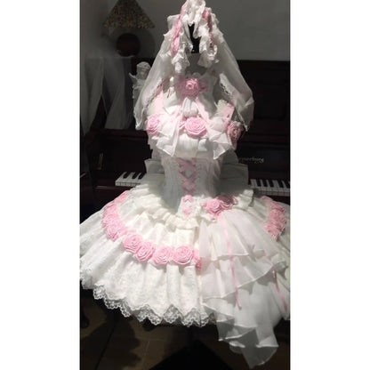 Elegant Pink White Lolita Dress BE007