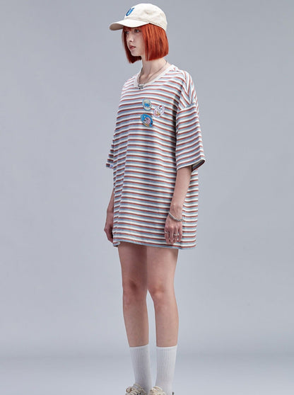 Pop Slim Border Loose T-Shirt