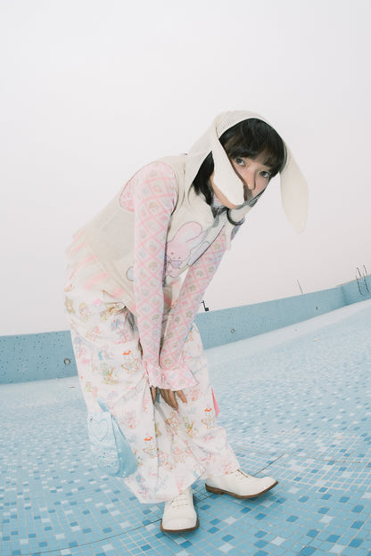 Subculture animal hat mesh vest +