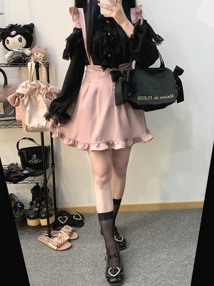 Love Gemstone Ruffle Suspender Skirt