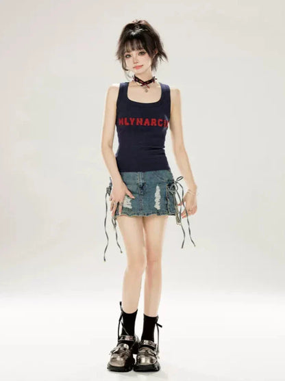 Tanktop mit amerikanischem Buchstaben-Print