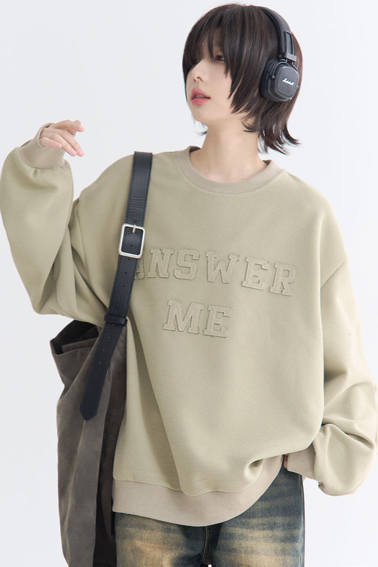 Sweatshirt mit Rundhalsausschnitt und Applikation