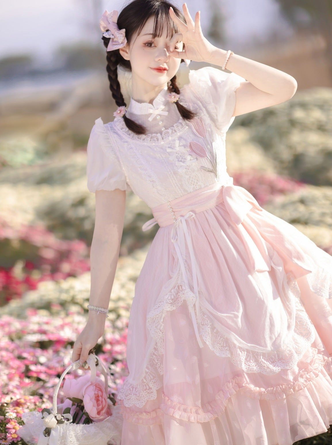 Lolita Tulip Dress Girly Sweet Summer