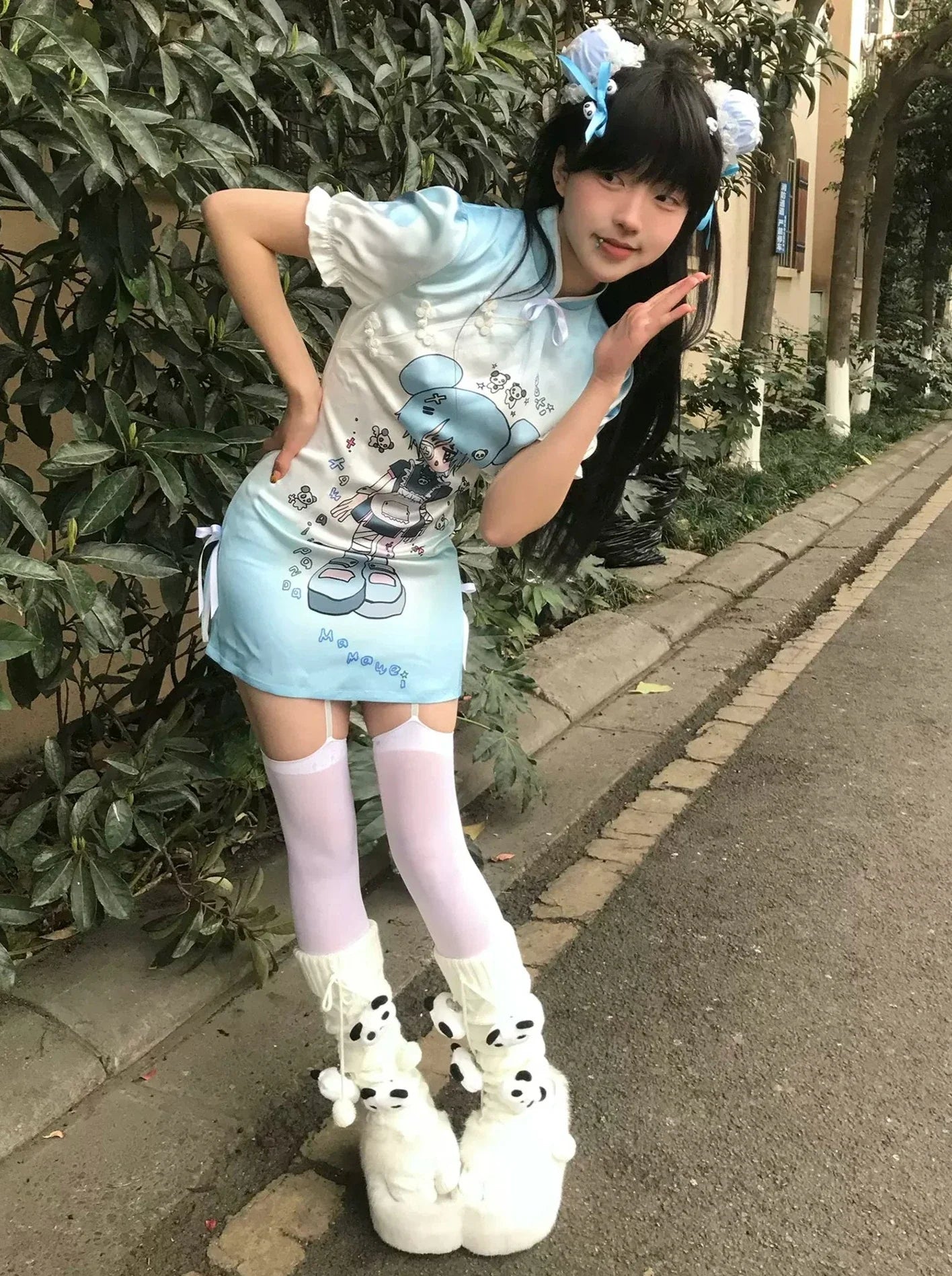 Subculture Apron Dress Blue Tight + Girl