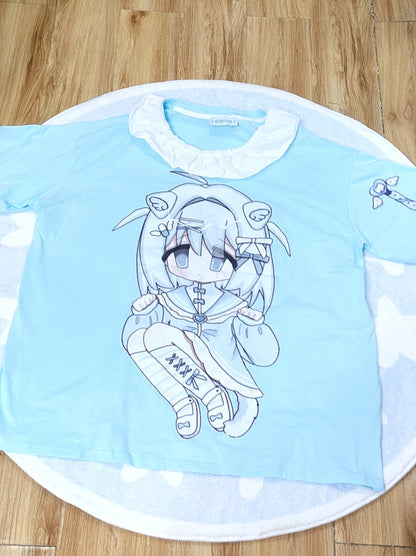 tops light blue Angel Illustration Neighborhood