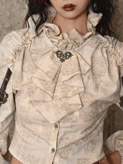 Flower Sleeve Blouse Voluminous