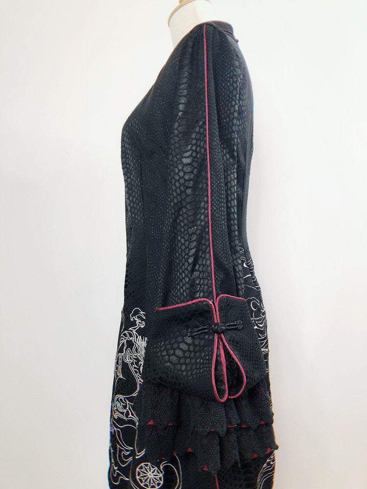 China Lolly Tago Gothic Cape + Long Jacket + Camisole + Skirt + West Band