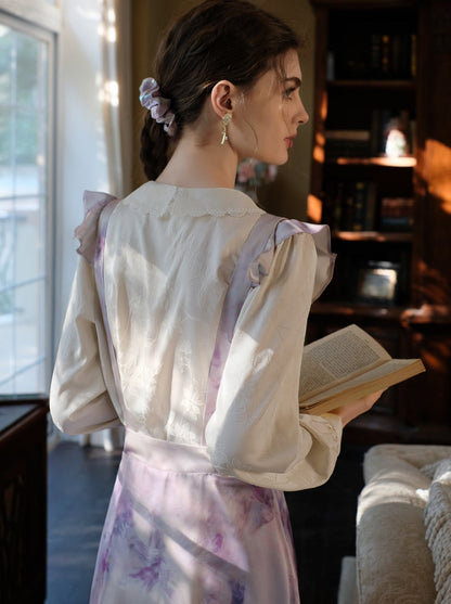 White Blouse Retro Moonlight