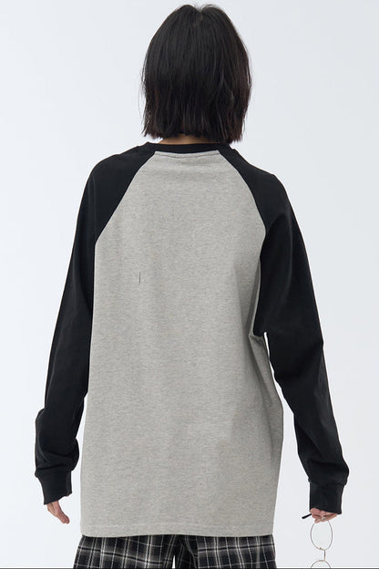 Street T-Shirt Art Patchwork Long Sleeve