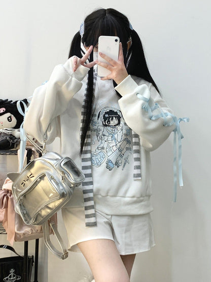 レースアップ Laundma Inn サブカルチャー トレーナー