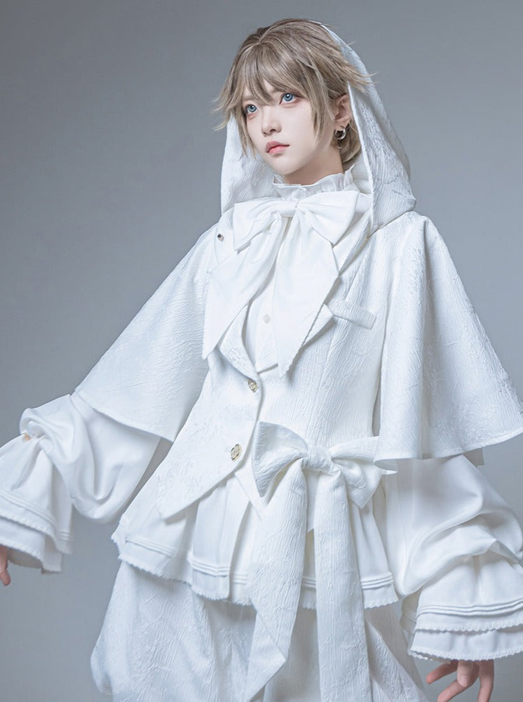 Hooded + Shorts Bunny Pants + Balloon Long Coat Prince