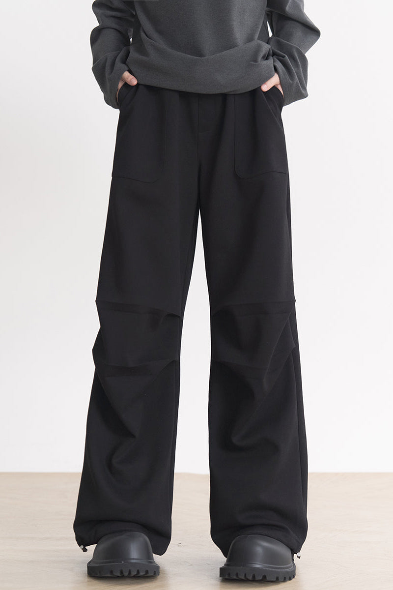 Knee Fit Spring Museum - Fall Pants and Gravity Women's Casual Pleats Straight