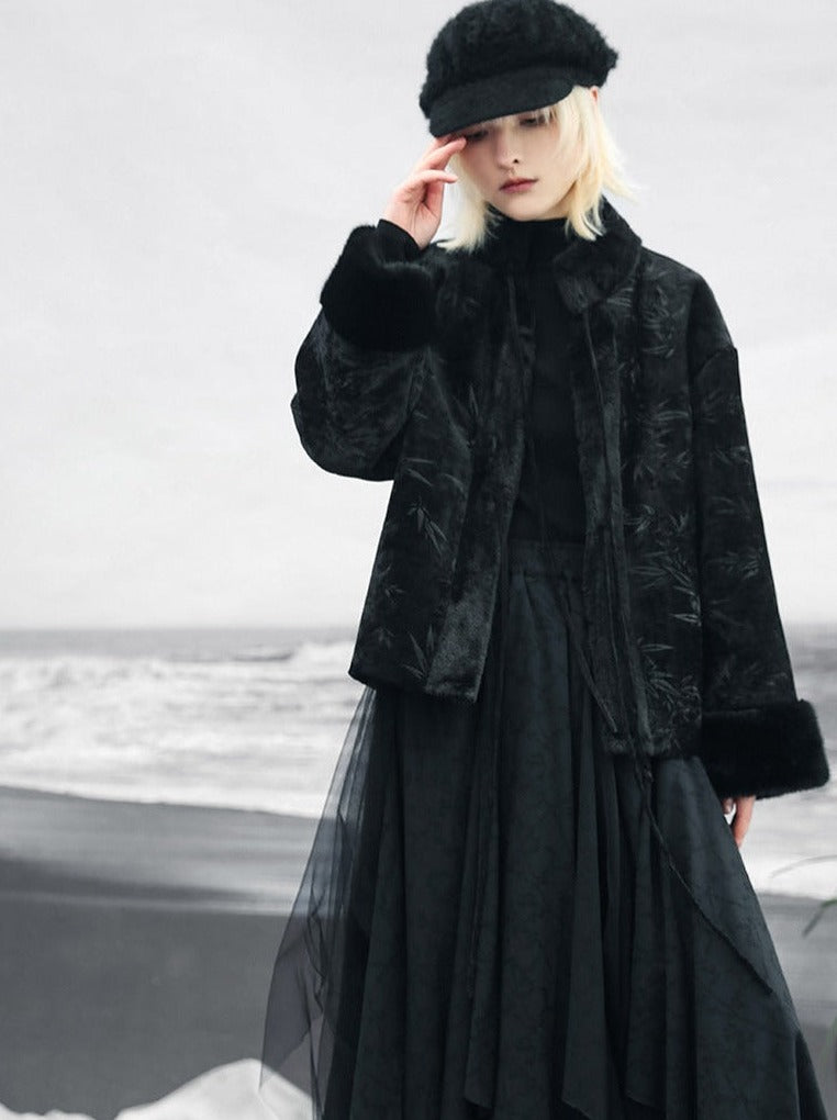 ファーチャイナベルベットアウターウェア