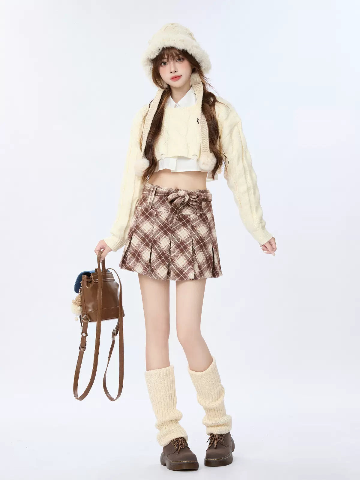 Twist American Short Hole Knit Preppy