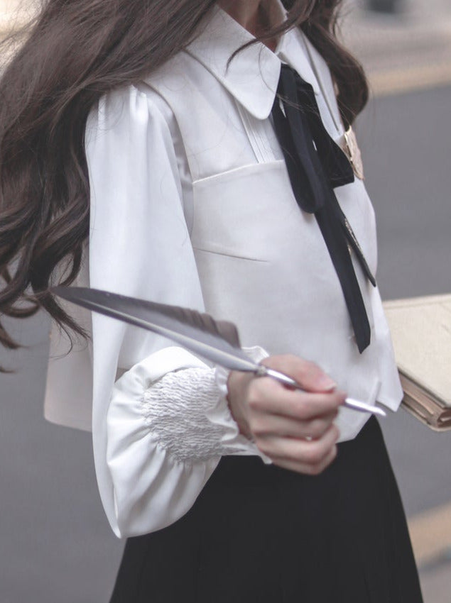 Shirt Long Skirt Elegant Cape Vest Christine