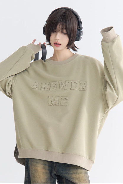 Sweatshirt mit Rundhalsausschnitt und Applikation