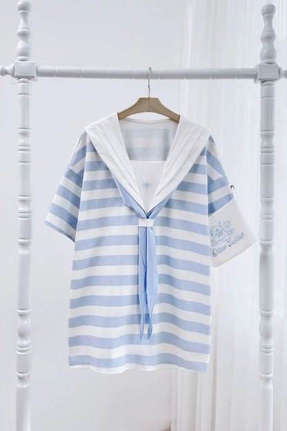 Angel Half Collar Sailor Item Reserved Pants + Subculture Tops Neighborhood👼 Striped