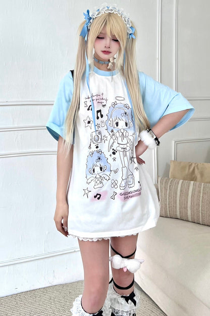 Tops Angel Loose Neighborhood👼Bicolor Over