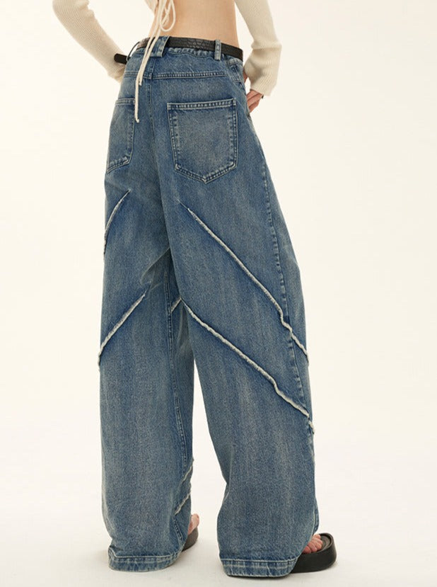 Och Caliper Retro Jeans Button Wash Casual Trendy Pants