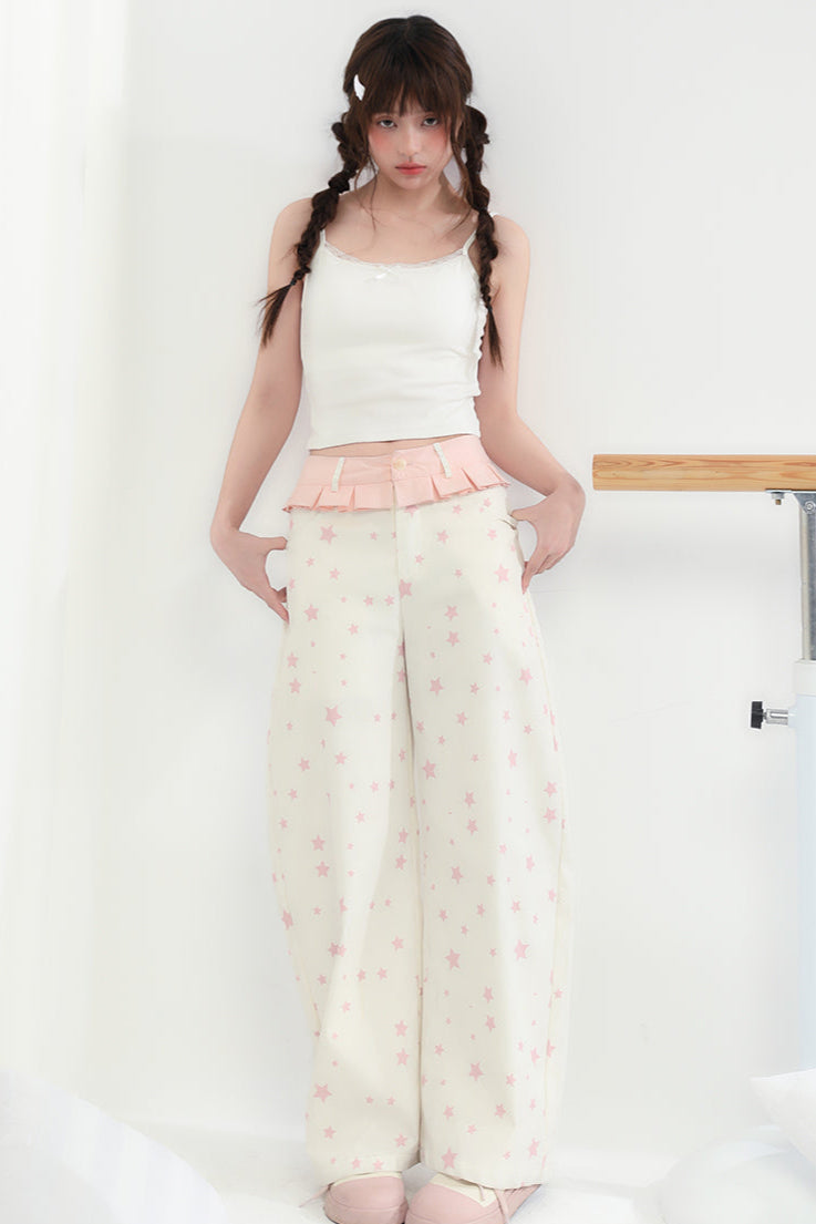 Shake Pants Wide Tube Head Lace Leg
