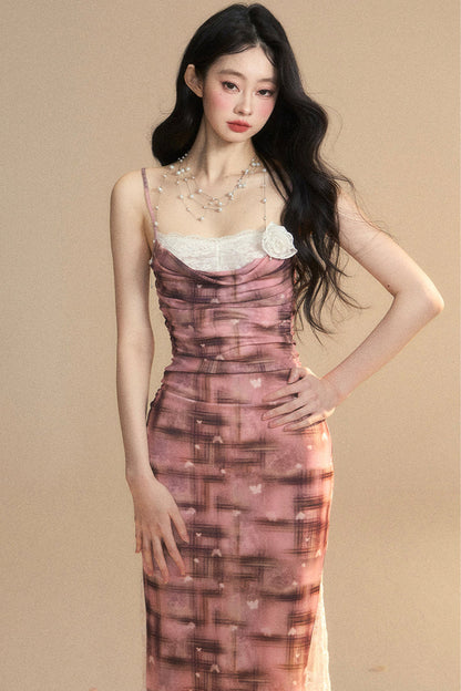 Dress Dreamland One Lace Check Shoulder