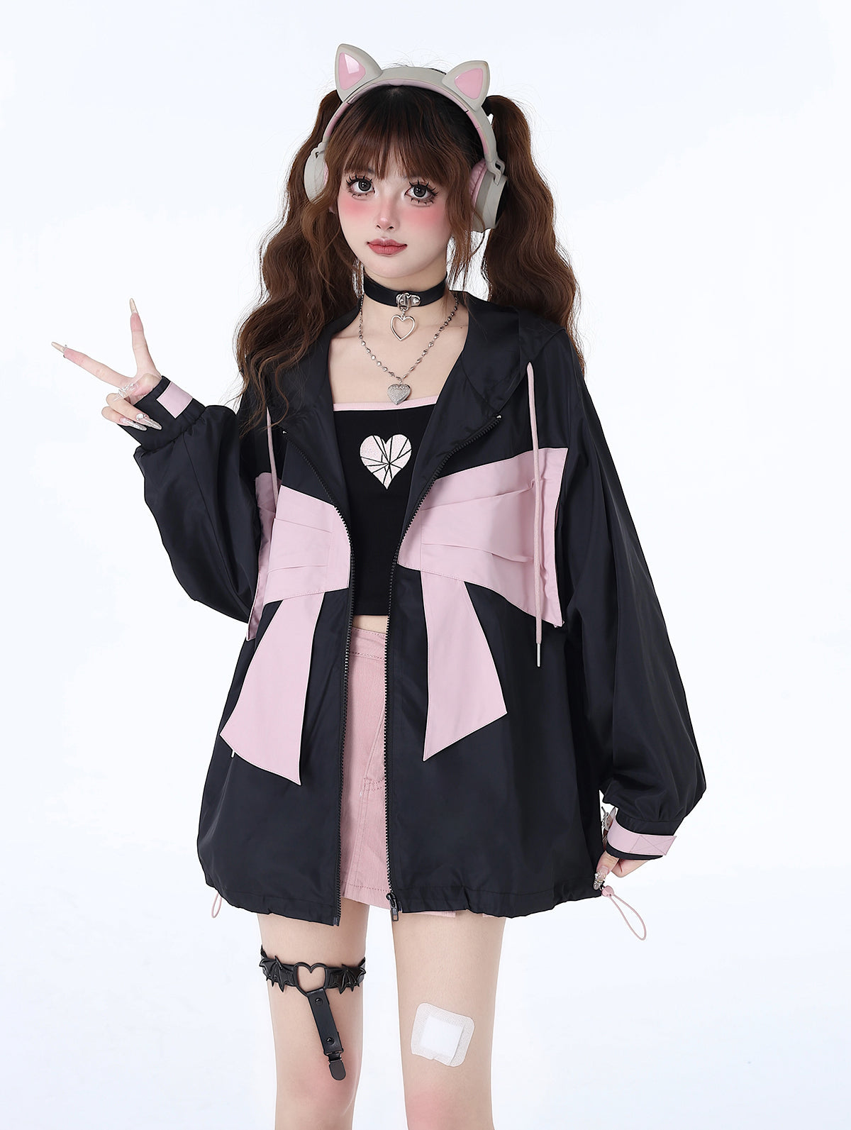 Sweat à capuche Neighborhood Angel avec ruban Loose the Zip Mist