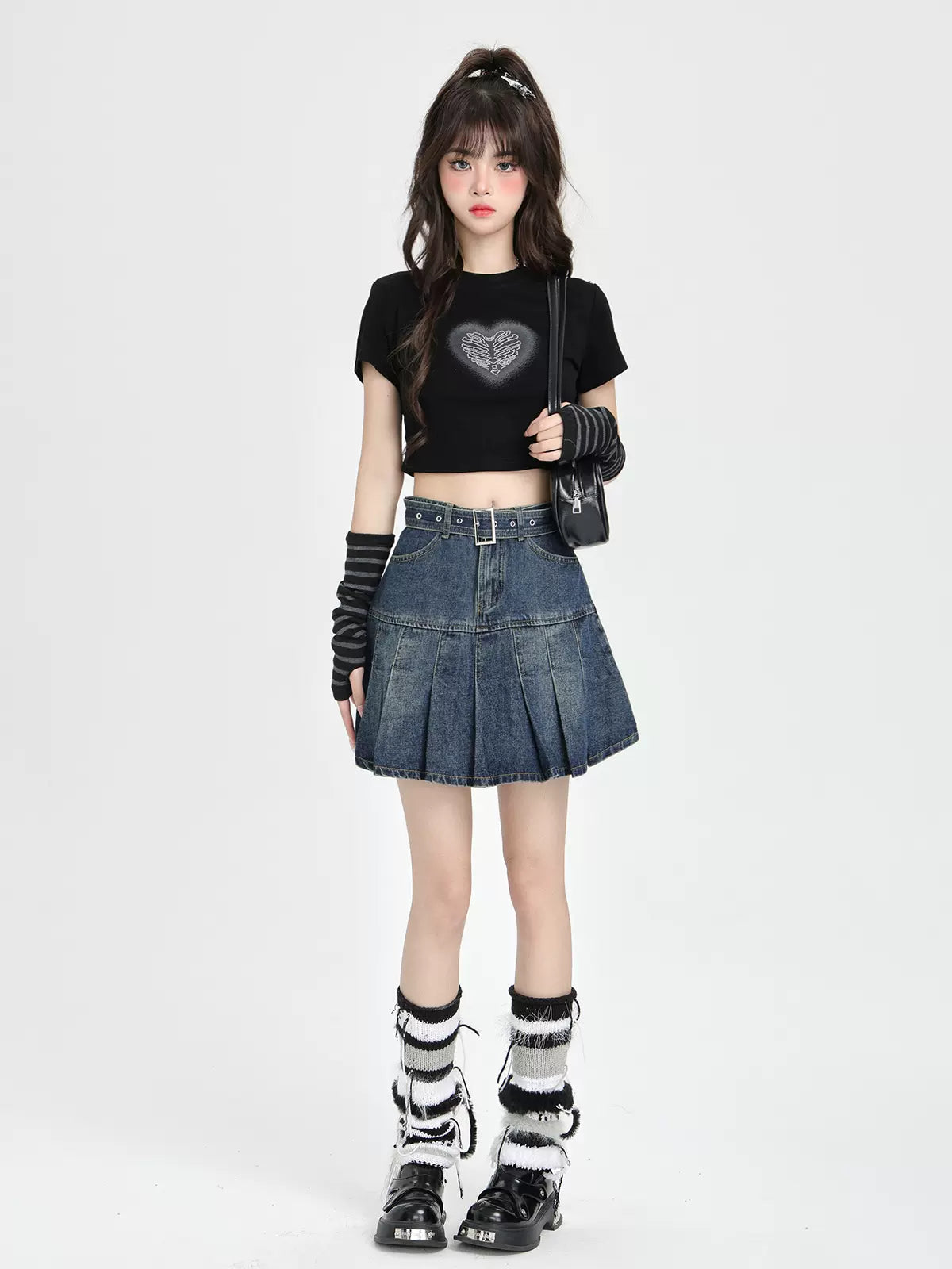 T-Shirt Sleeve American + Short Print Love