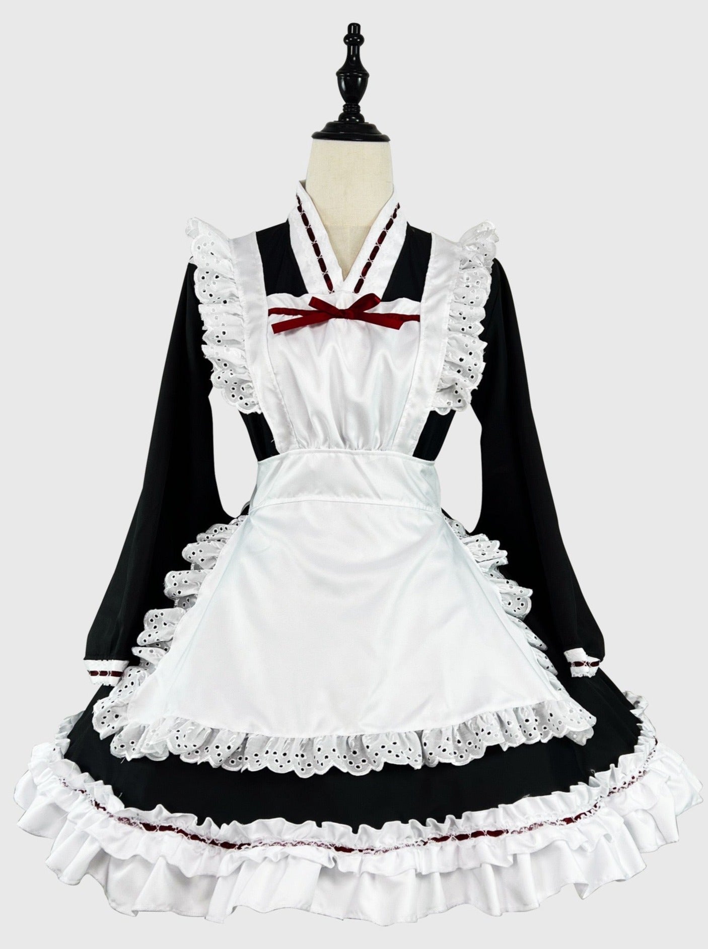 Dress Monochrome Maid Frilled