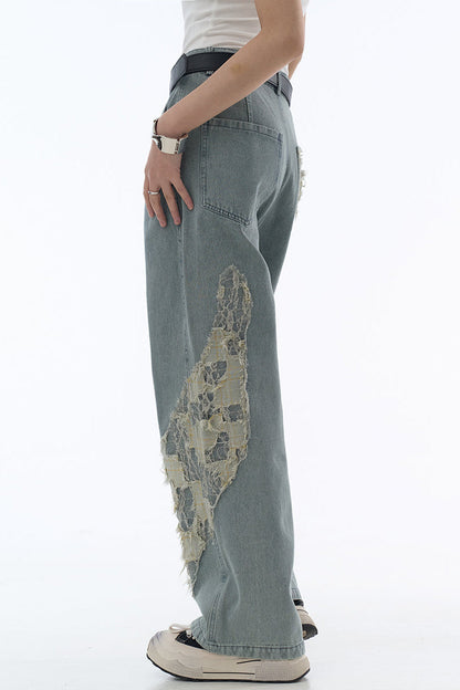 jeans style racer loose Casual