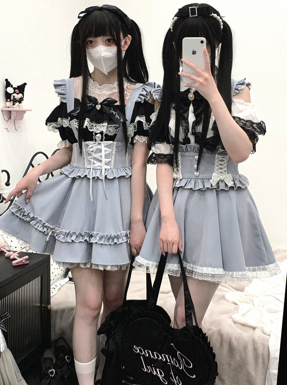 Flir Whauller Design ウエストレース アプリボン パフスカート