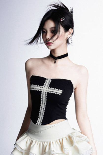 High Skirt Hoodie Cross Spice Top Sweet + Waist Mini Tube Cool